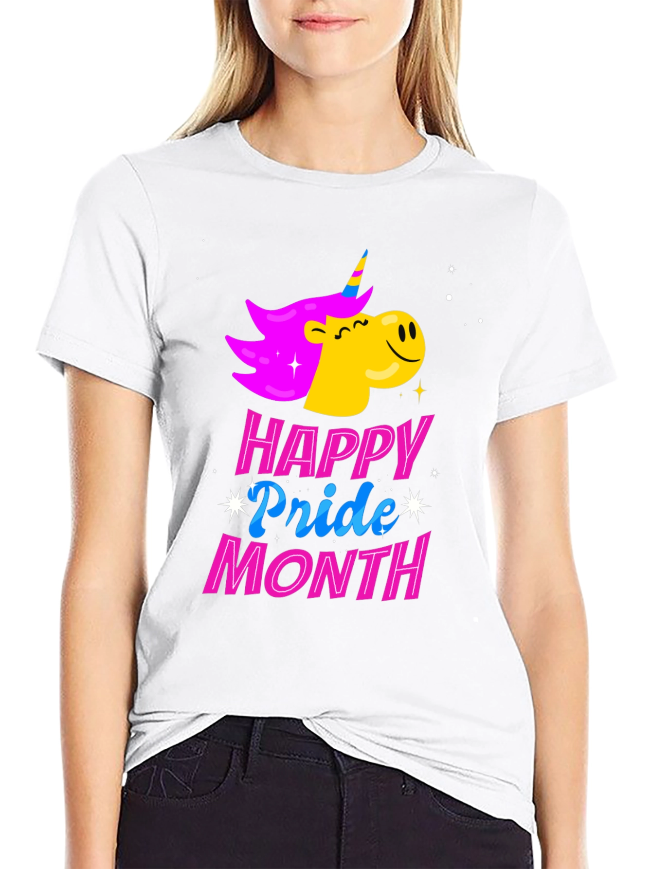 Happy Pride Month Unicorn Graphic Tee