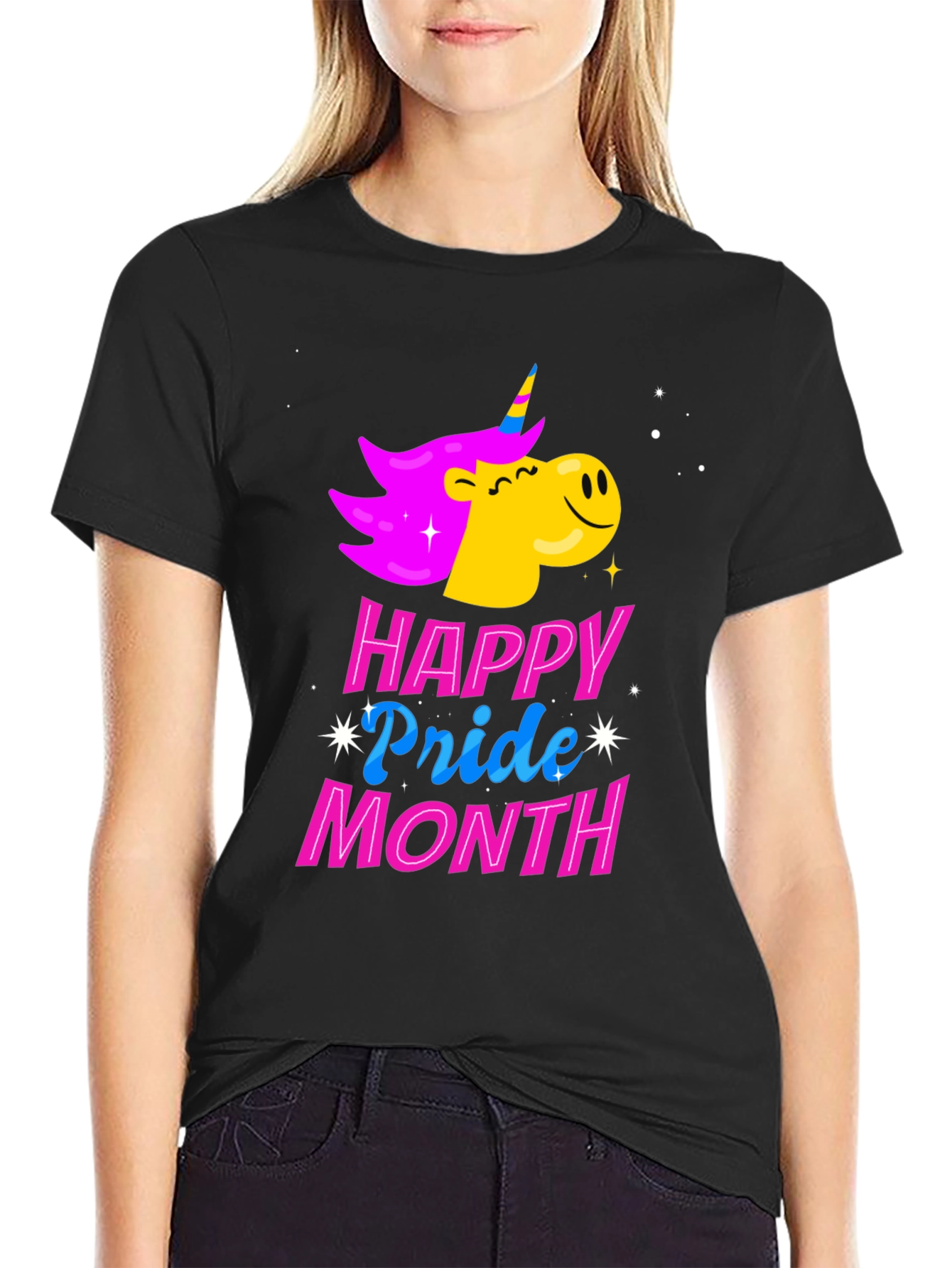 Happy Pride Month Unicorn Graphic Tee