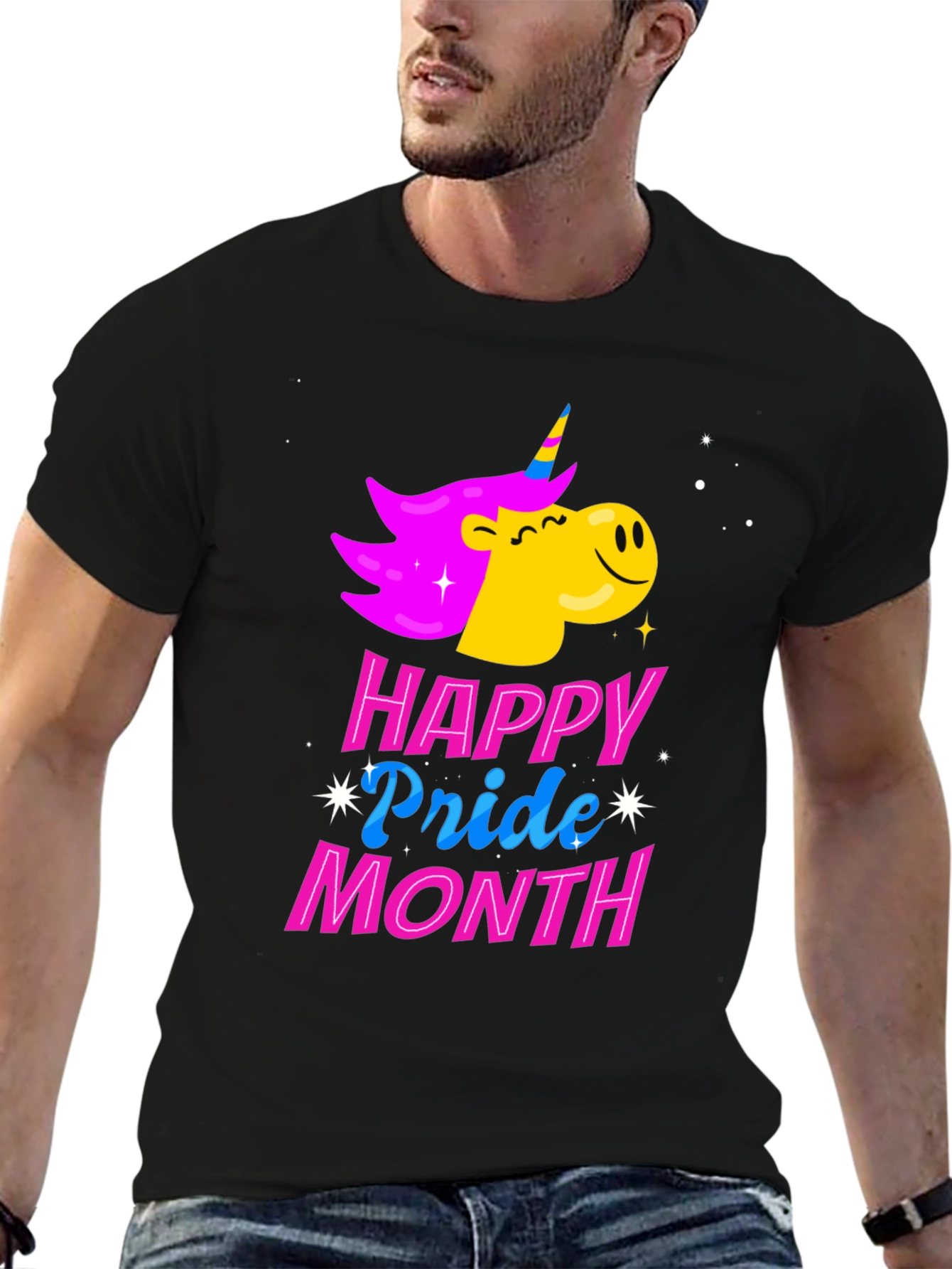 Happy Pride Month Unicorn Graphic Tee