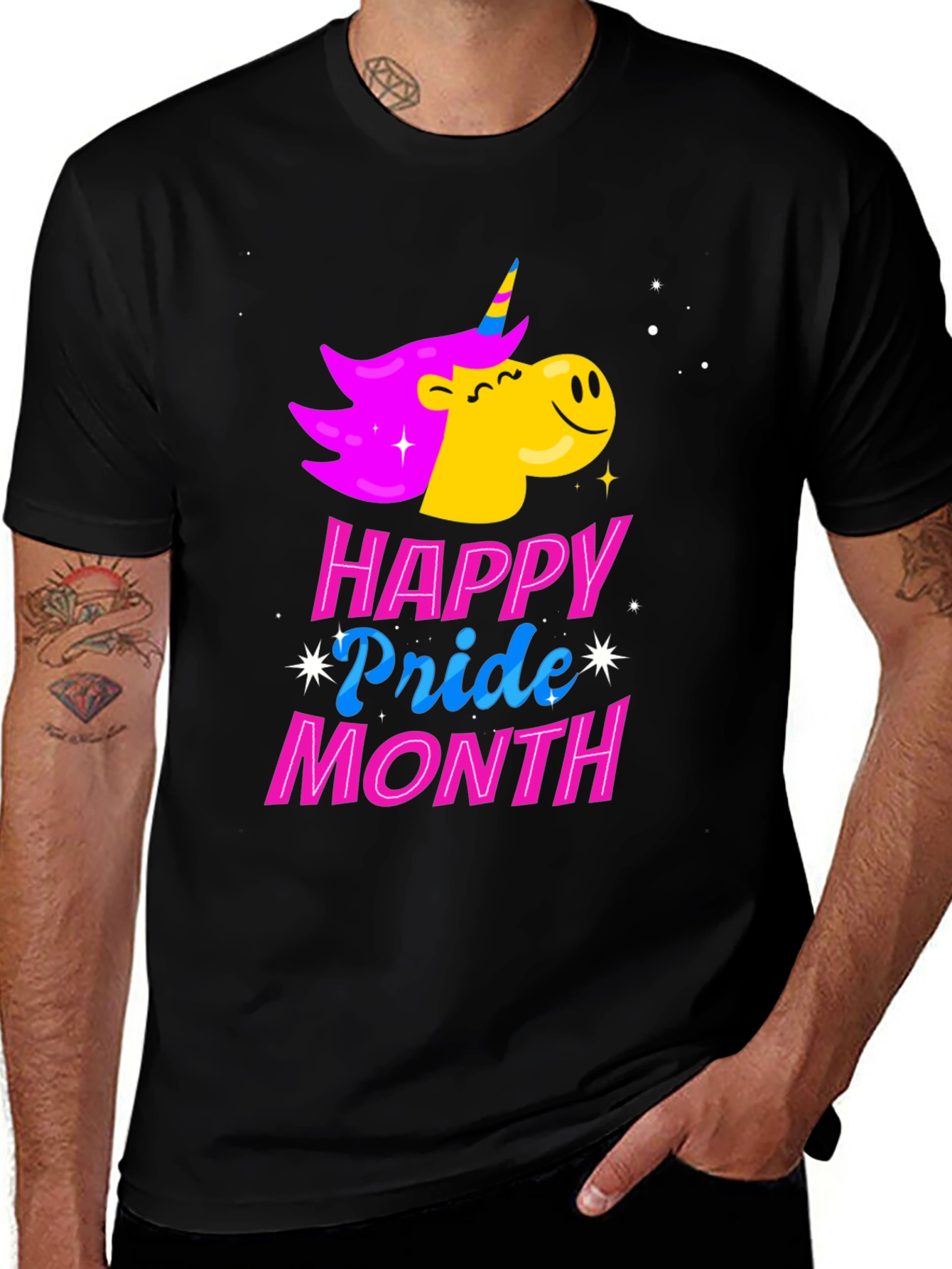 Happy Pride Month Unicorn Graphic Tee