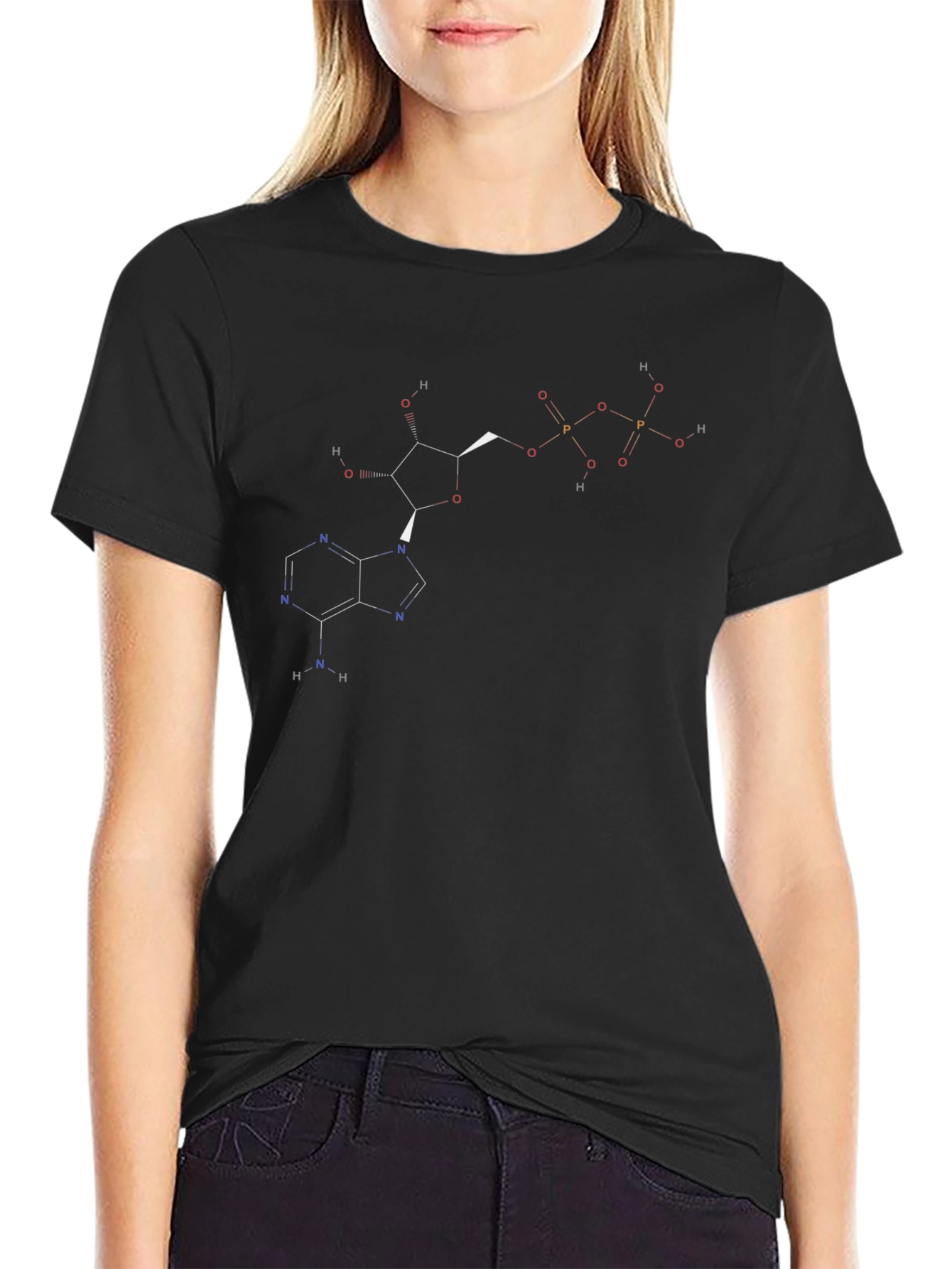 Adenosine Triphosphate (ATP) Graphic Black T-Shirt
