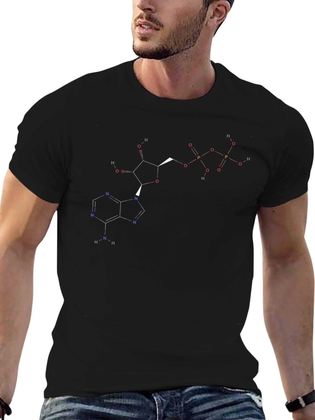 Adenosine Triphosphate (ATP) Graphic Black T-Shirt