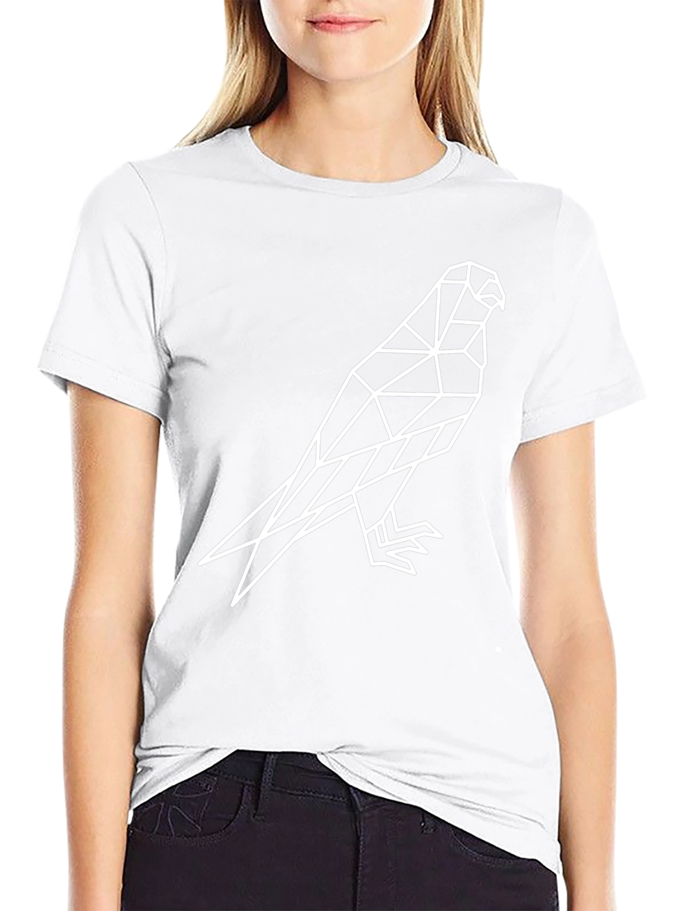 Geometric Falcon Graphic Tee - Mens Black T-Shirt
