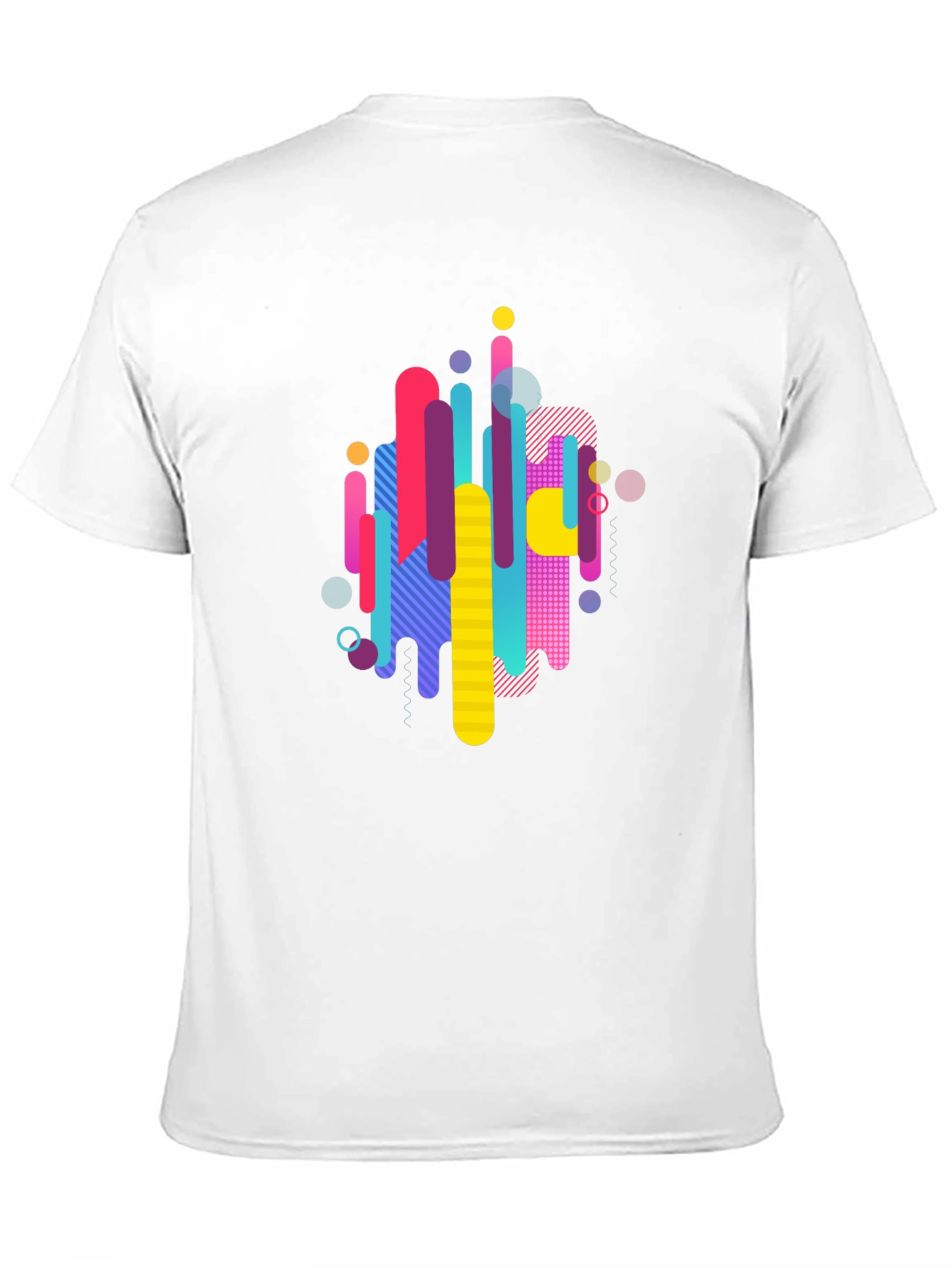 Abstract Graphic Print Mens Black T-Shirt
