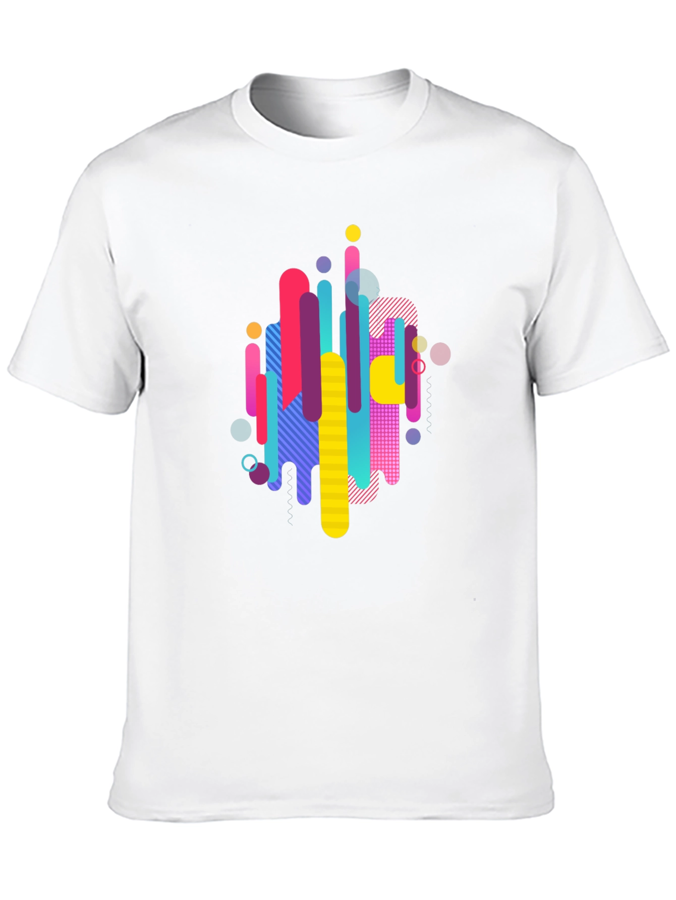 Abstract Graphic Print Mens Black T-Shirt