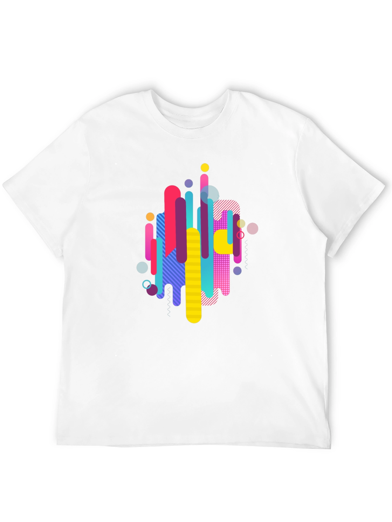 Abstract Graphic Print Mens Black T-Shirt