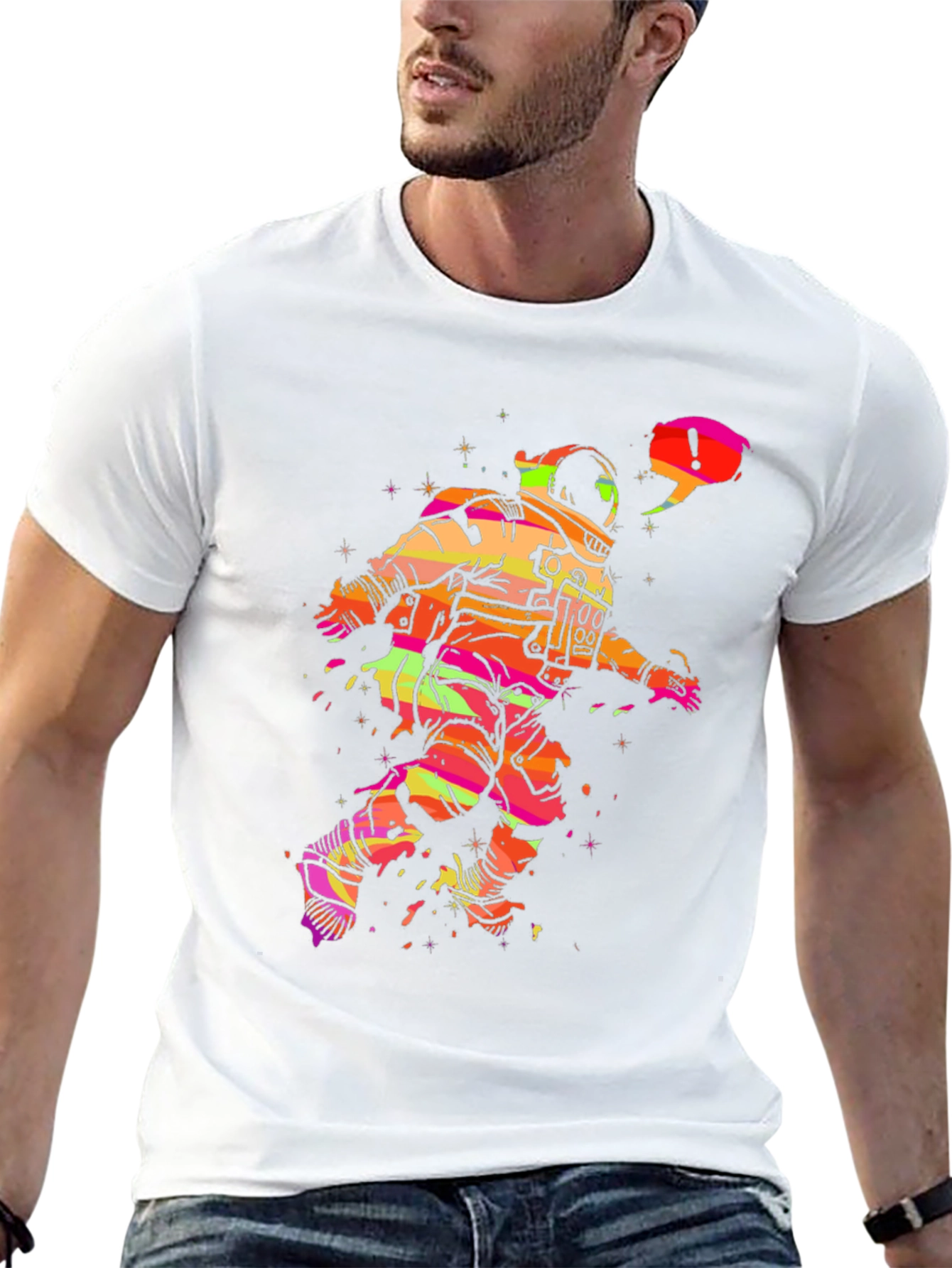 Astronaut Graphic Tee - Cool Space Design!