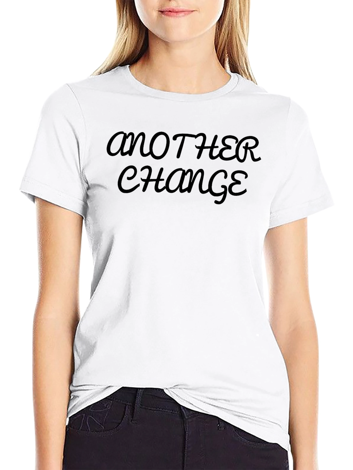 Another Change Black Crew Neck T-Shirt