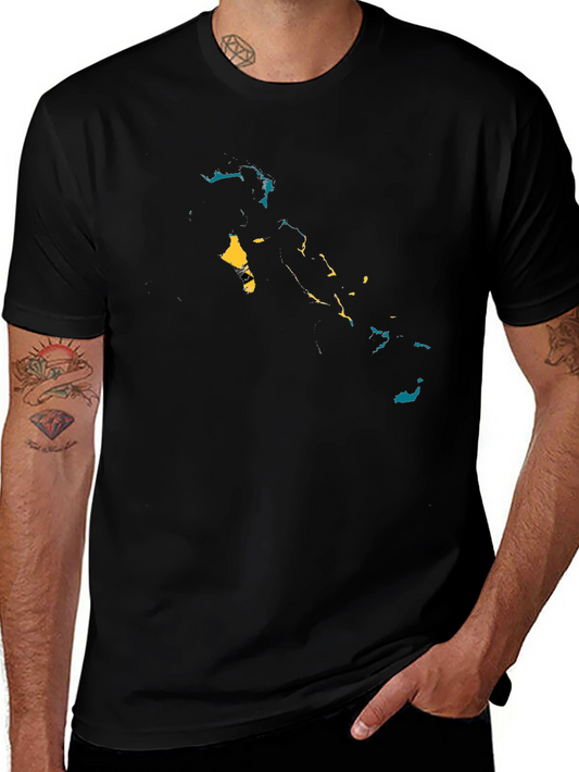 Bahamas Map Graphic Tee - Island Style