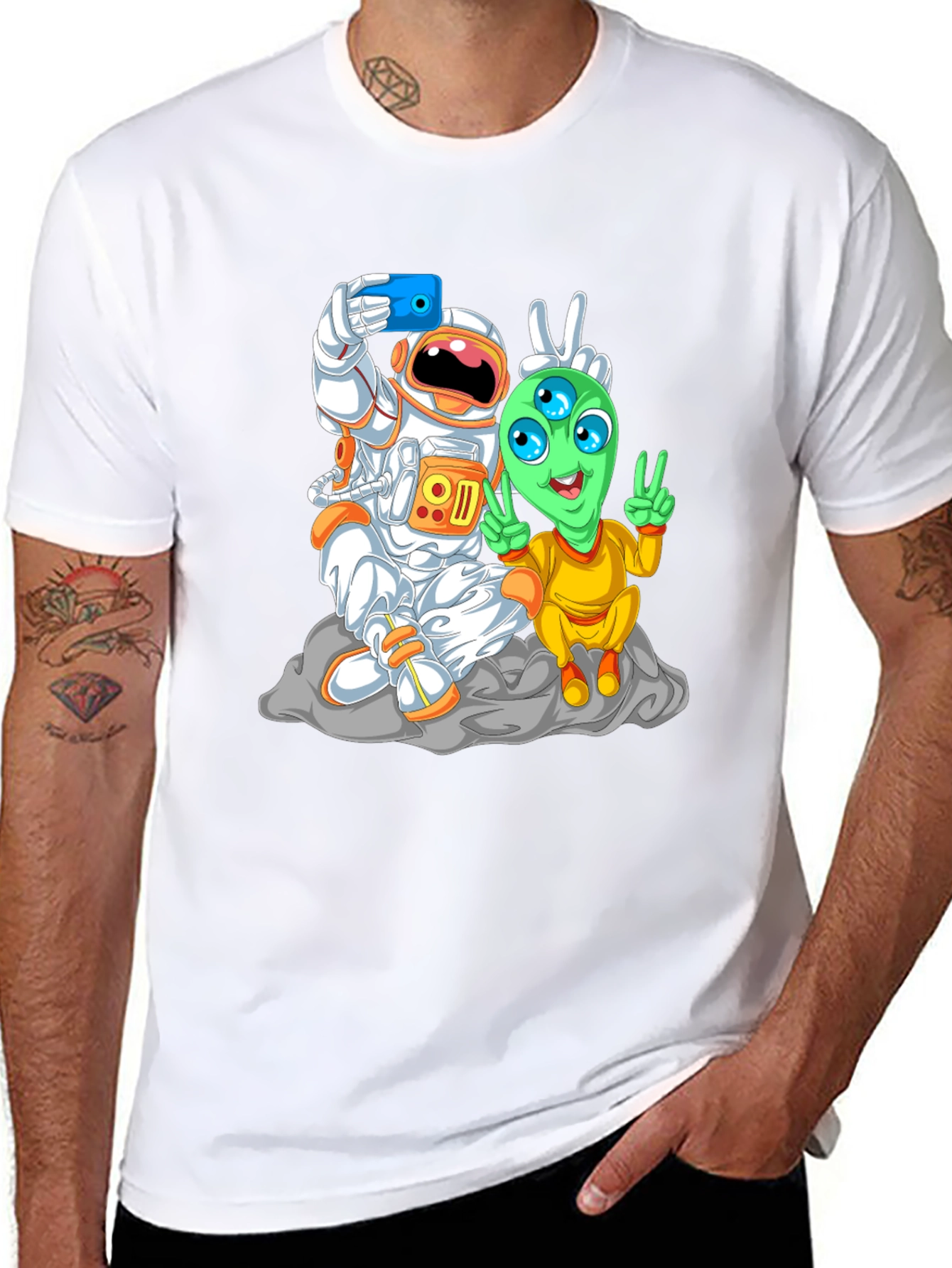 Astronaut & Alien Selfie T-Shirt