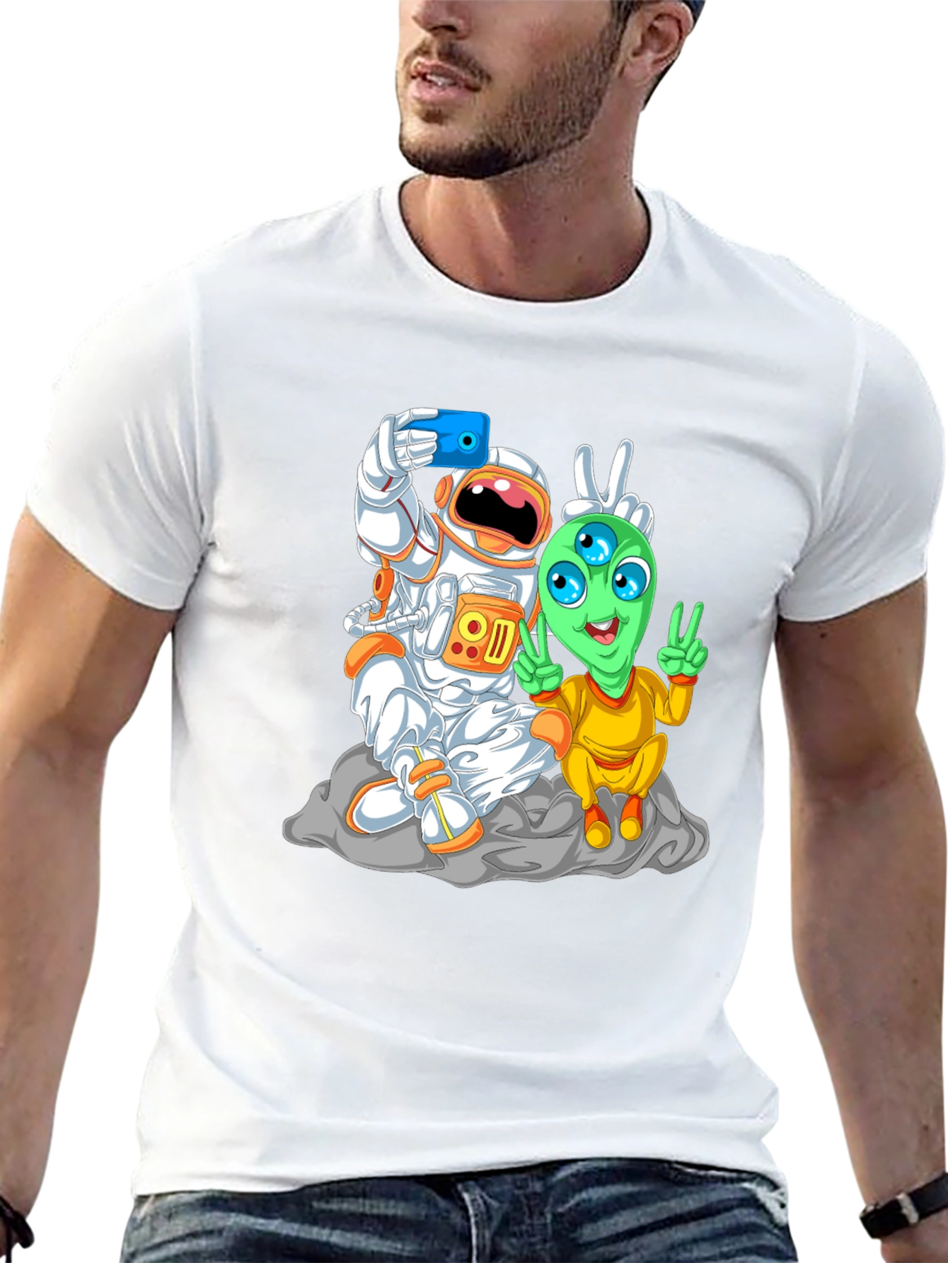 Astronaut & Alien Selfie T-Shirt