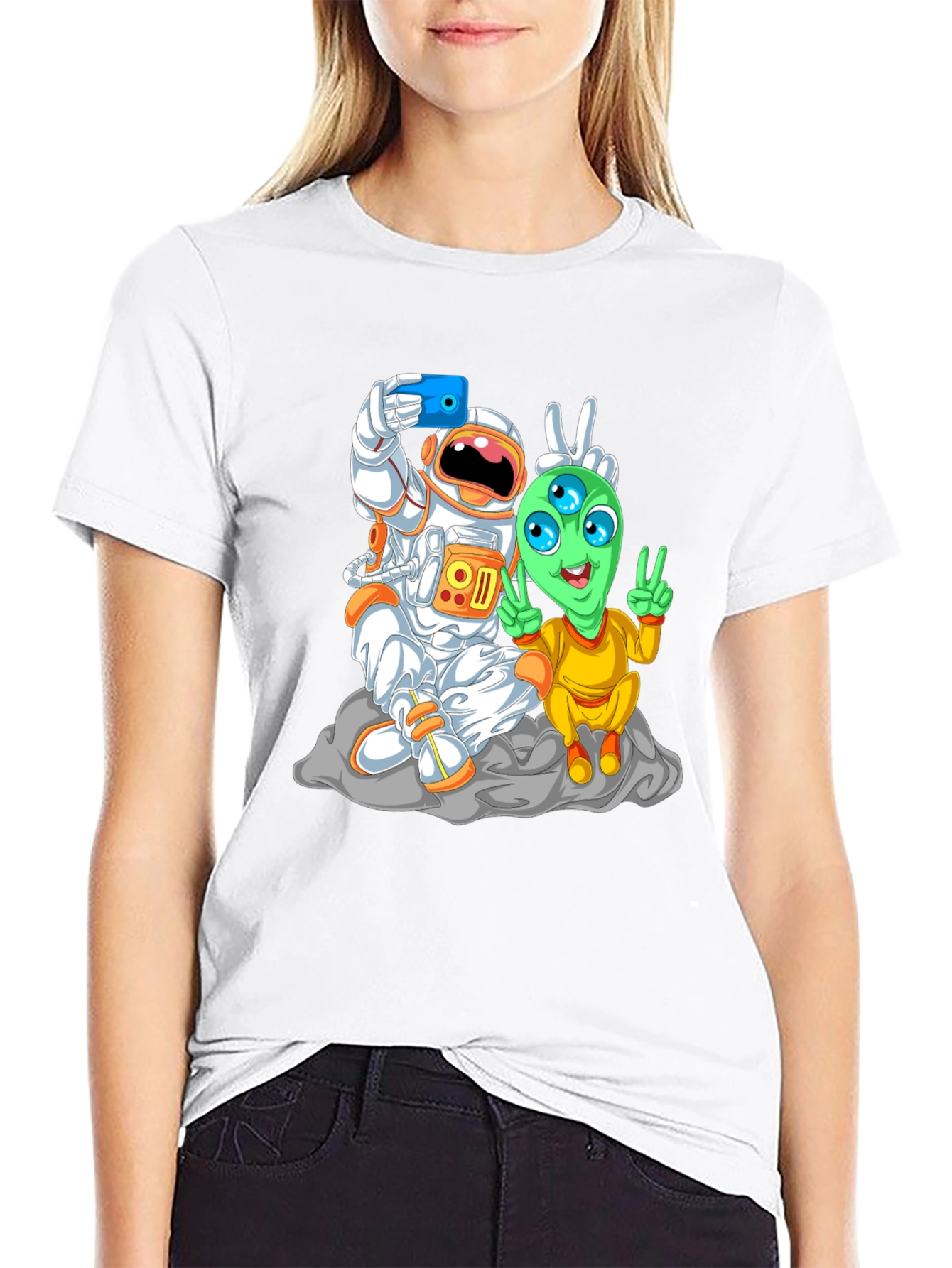 Astronaut & Alien Selfie T-Shirt