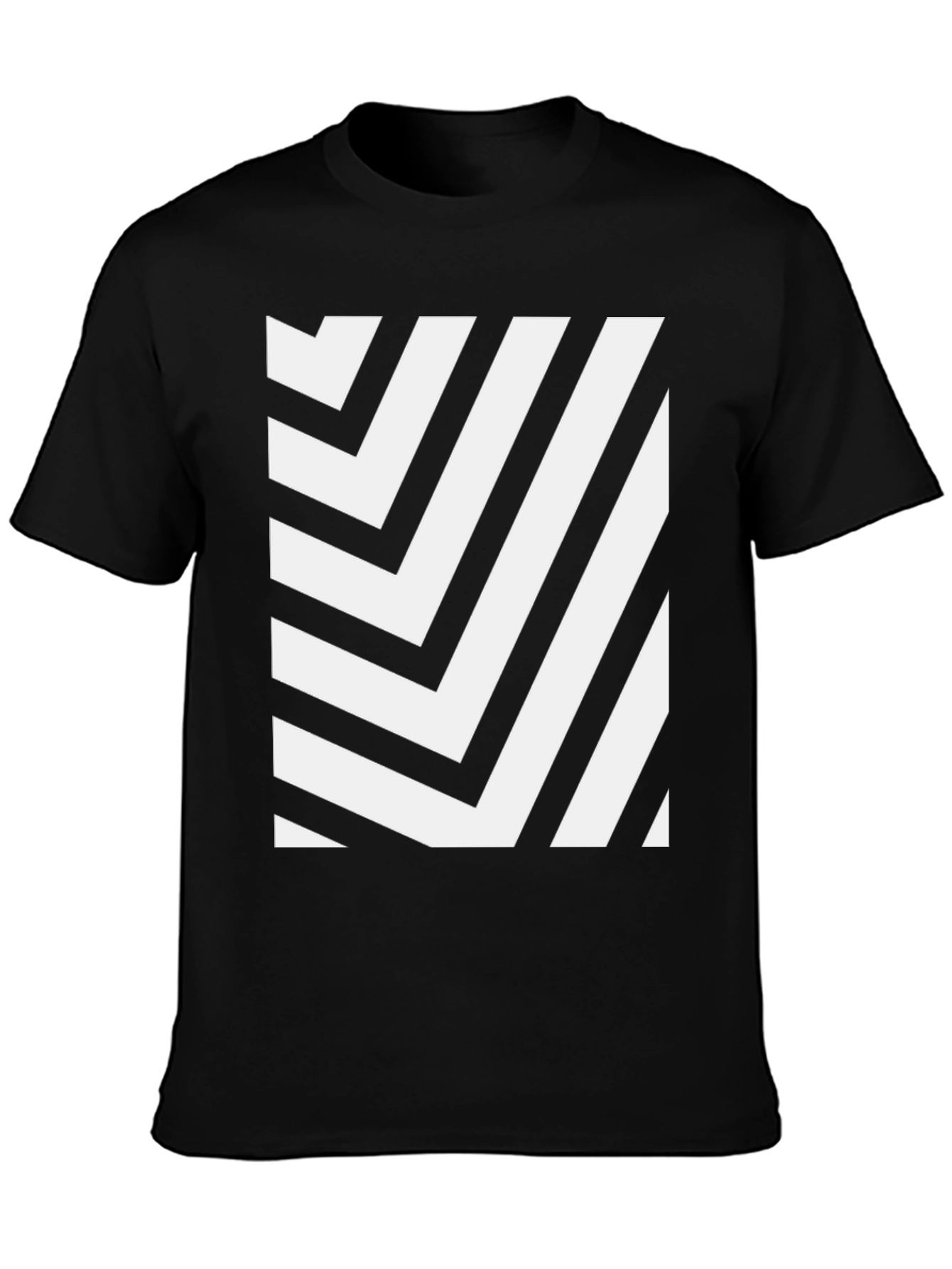 Geometric Stripe Tee - Modern Graphic Design T-Shirt