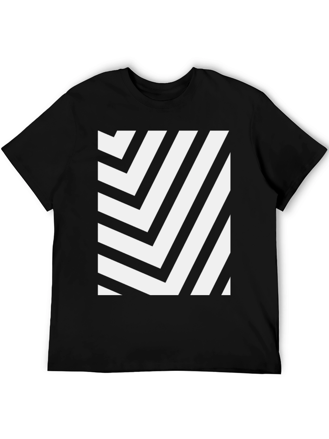 Geometric Stripe Tee - Modern Graphic Design T-Shirt