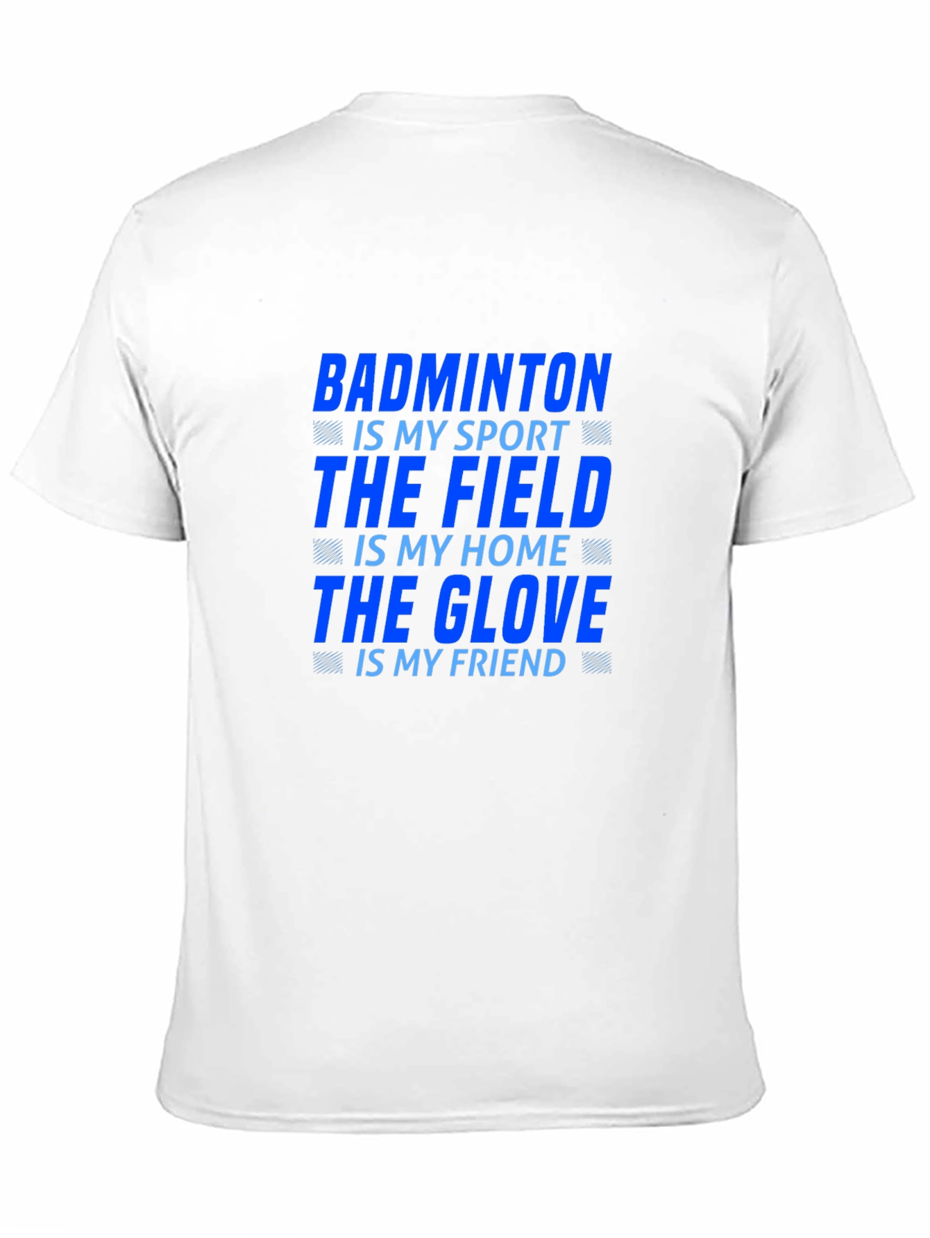 Badminton Sport T-Shirt: Field & Glove Design