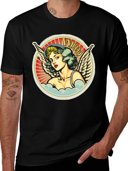 Angel Graphic Tee - Vintage Style Soft Cotton T-Shirt