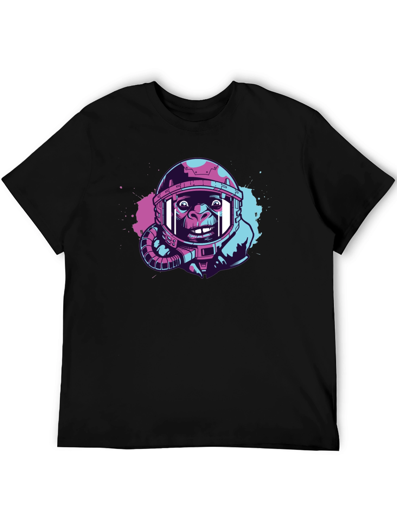Ape Astronaut Graphic T-Shirt - Trendy Space Design