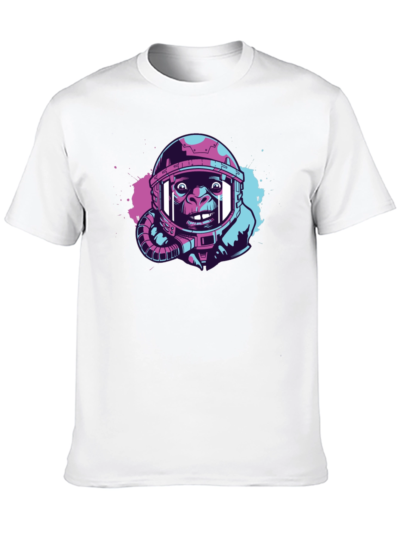 Ape Astronaut Graphic T-Shirt - Trendy Space Design