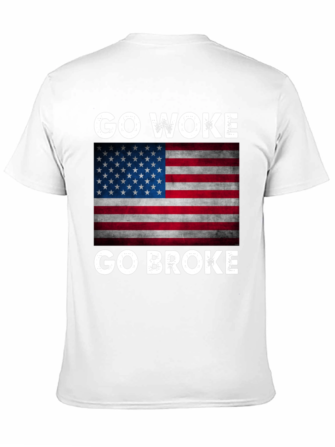 Go Woke Go Broke USA Flag Graphic Tee