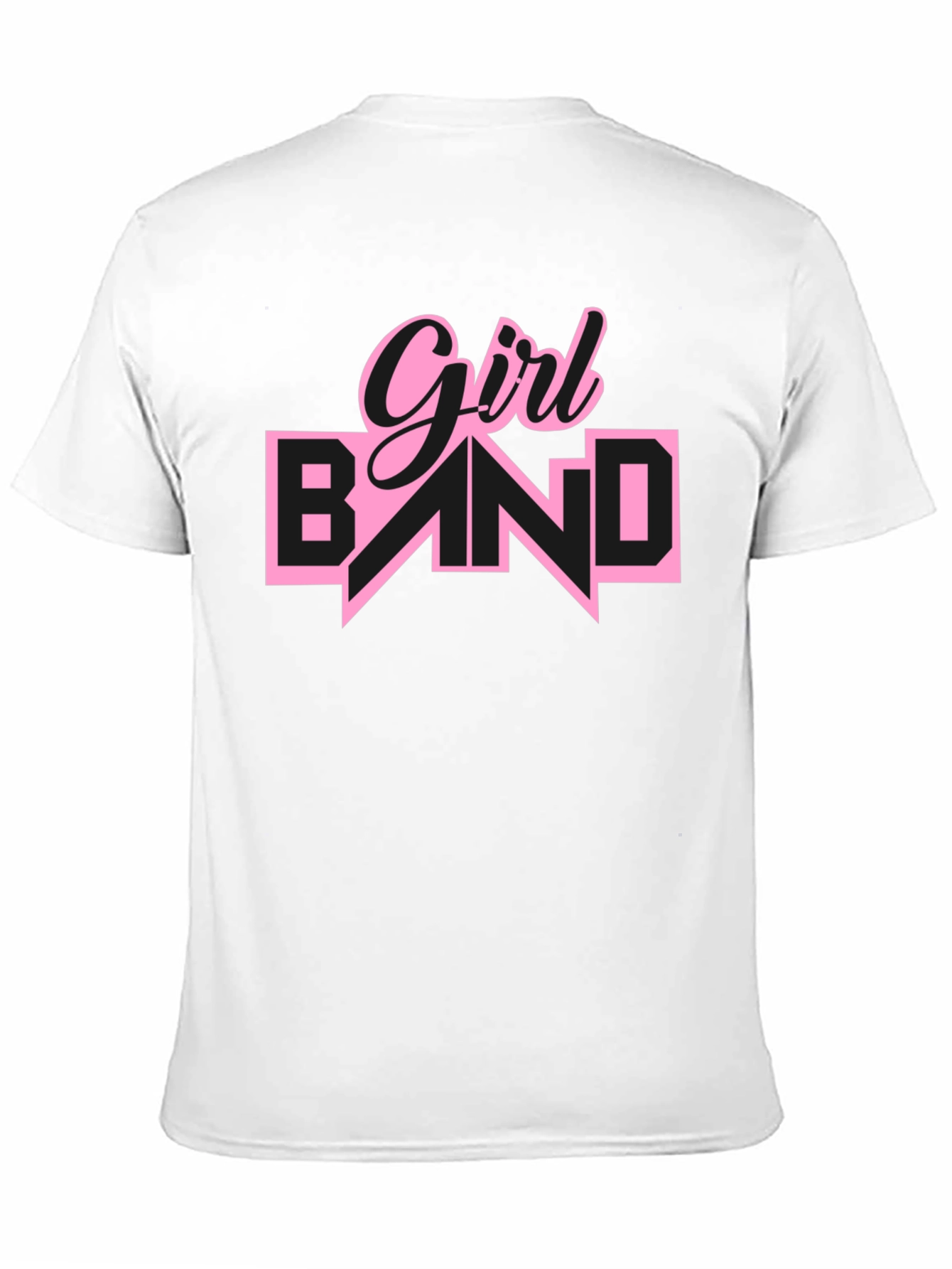Girl Band Graphic Tee - Black Cotton T-Shirt