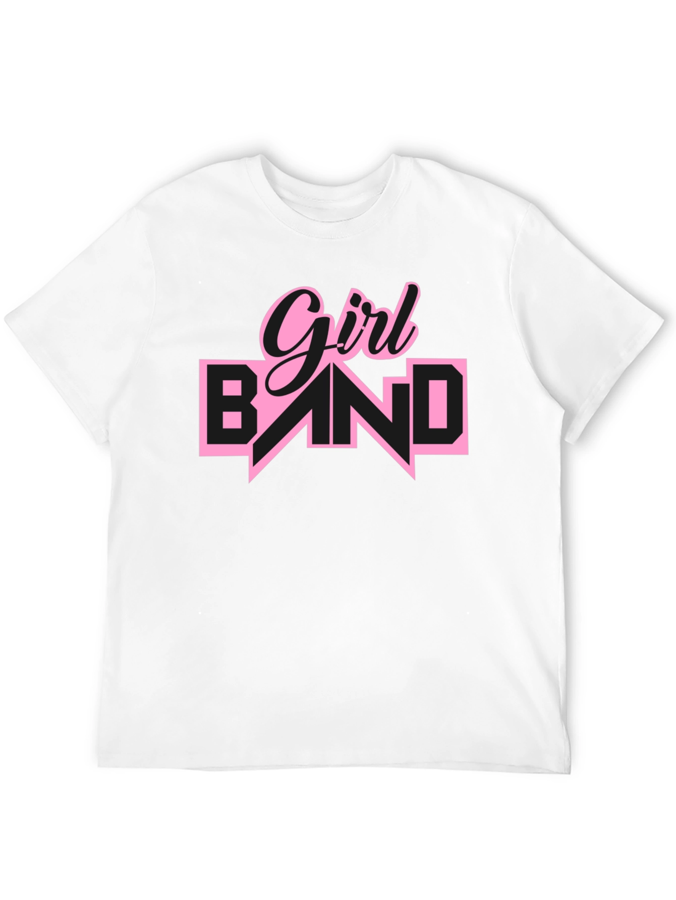 Girl Band Graphic Tee - Black Cotton T-Shirt