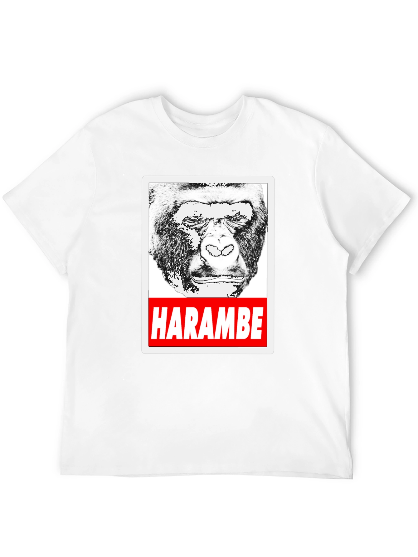 Harambe Tribute T-Shirt - Black Gorilla Graphic Tee