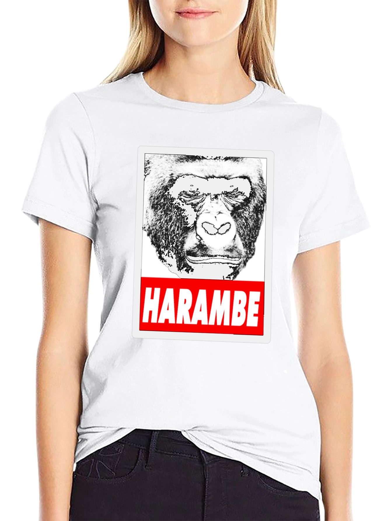 Harambe Tribute T-Shirt - Black Gorilla Graphic Tee