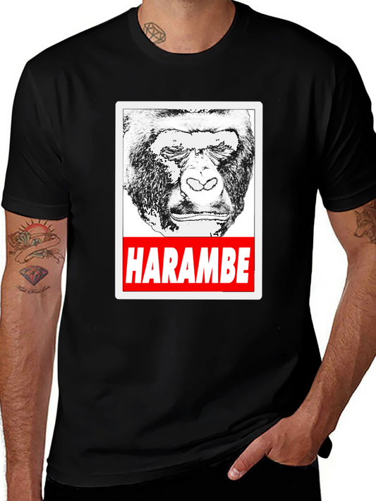 Harambe Tribute T-Shirt - Black Gorilla Graphic Tee