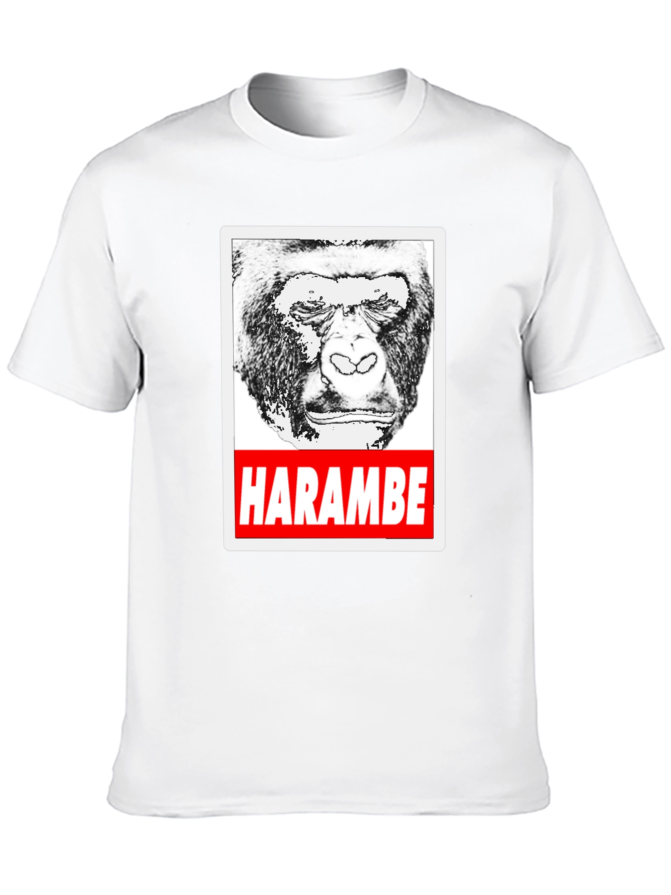Harambe Tribute T-Shirt - Black Gorilla Graphic Tee