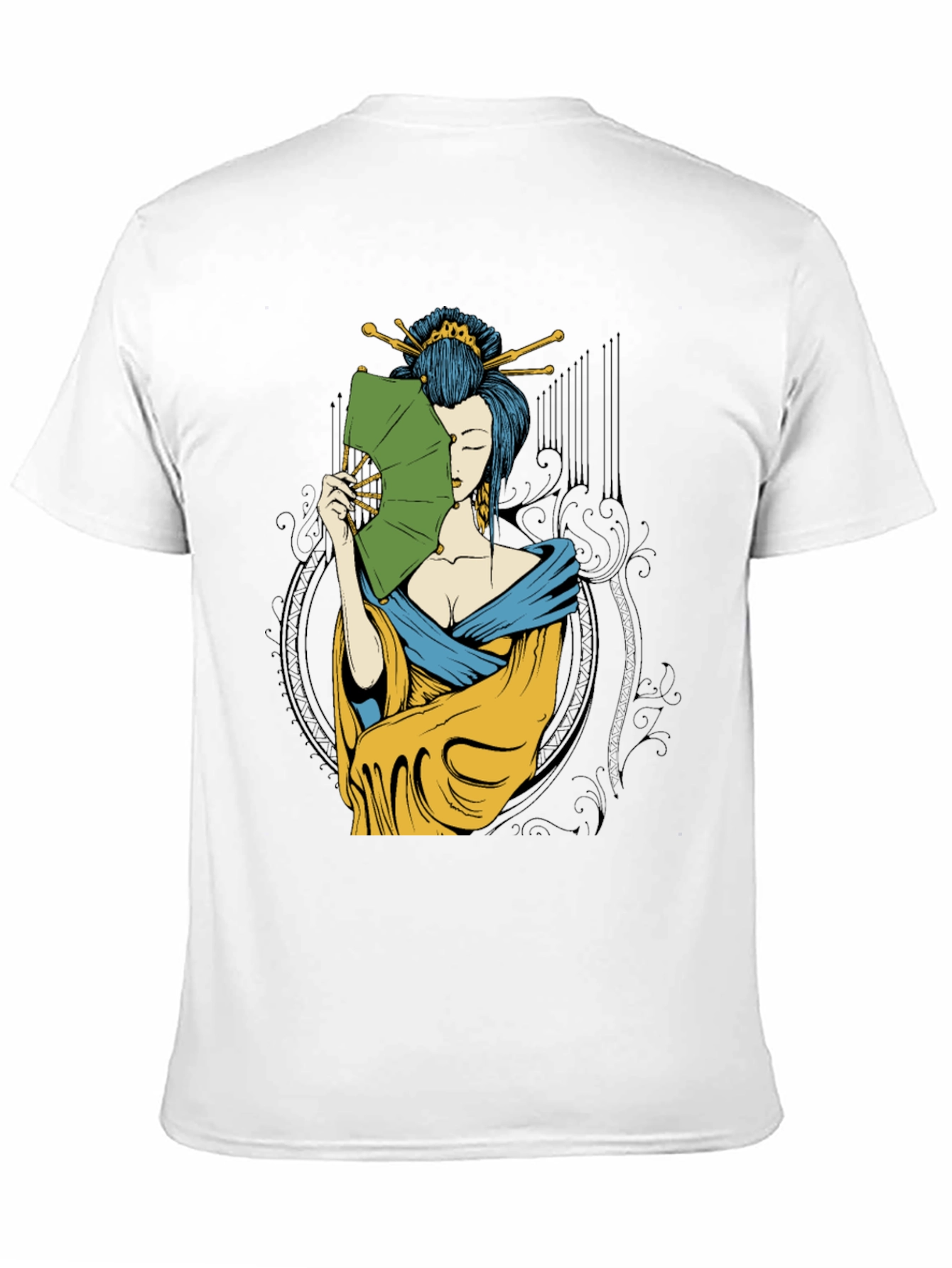 Geisha Art Black T-Shirt