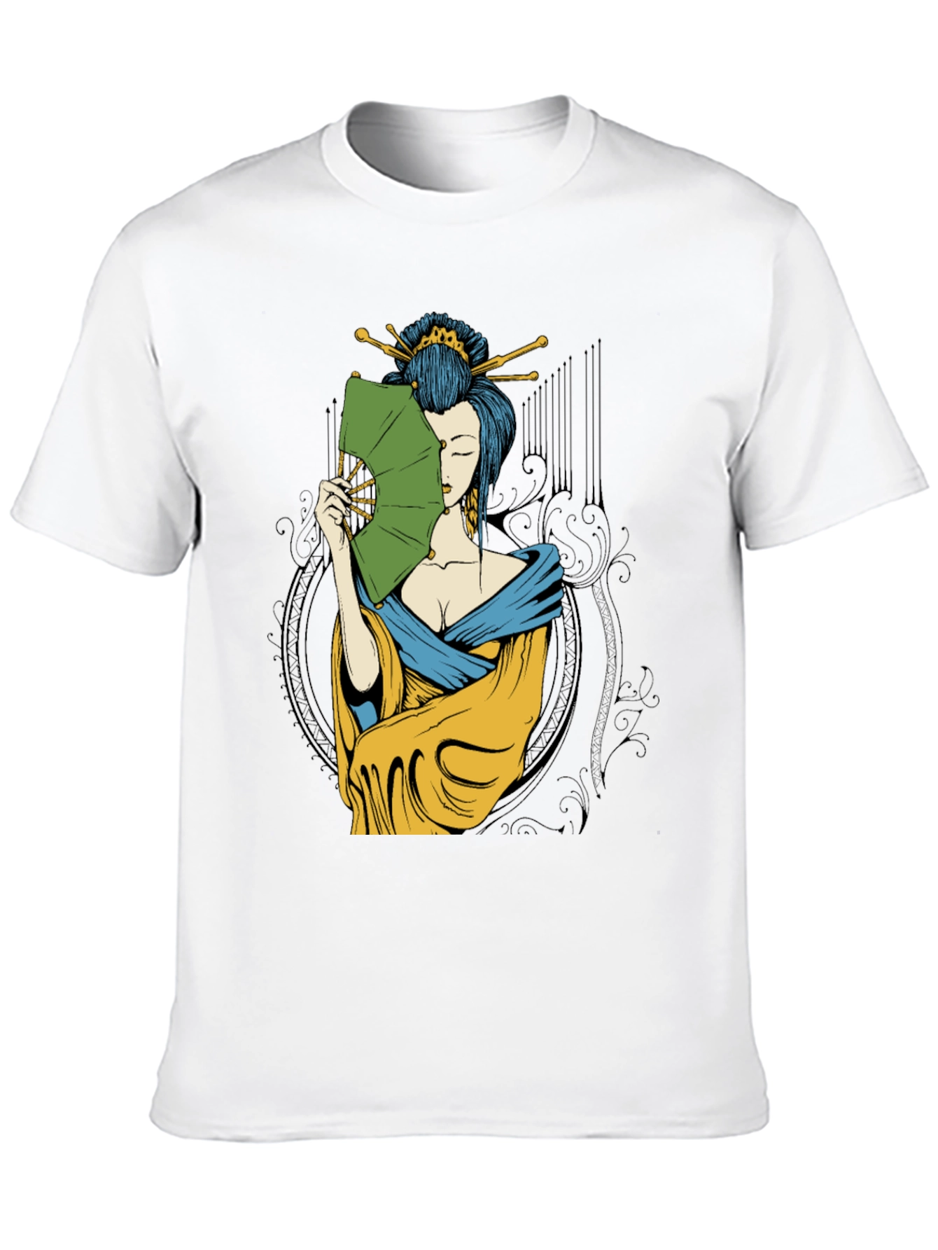 Geisha Art Black T-Shirt