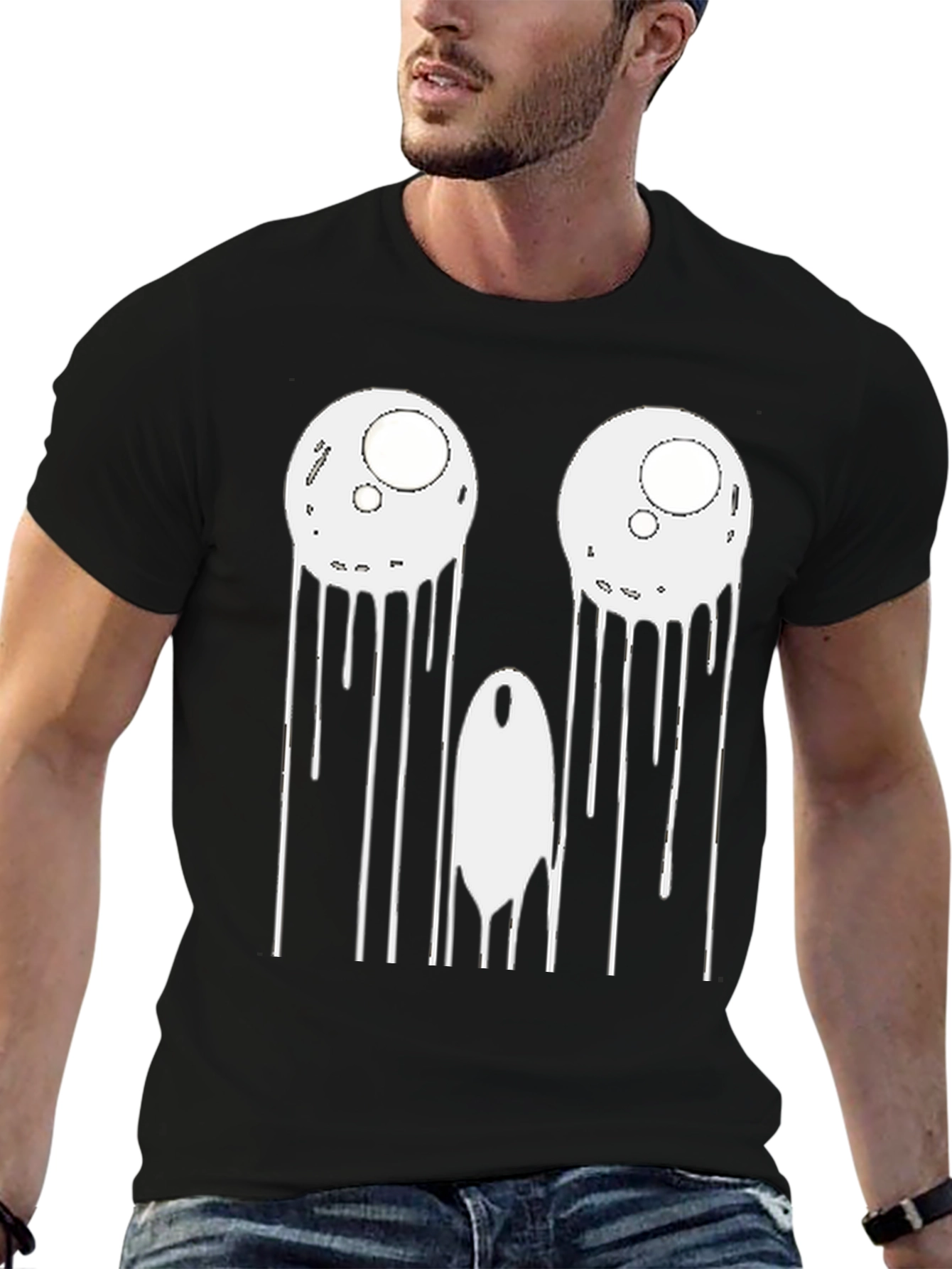 Ghostly Drip T-Shirt - Spooky Graphic Tee
