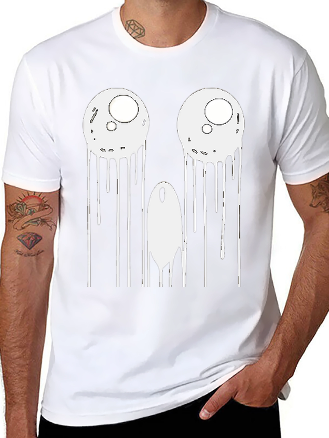 Ghostly Drip T-Shirt - Spooky Graphic Tee