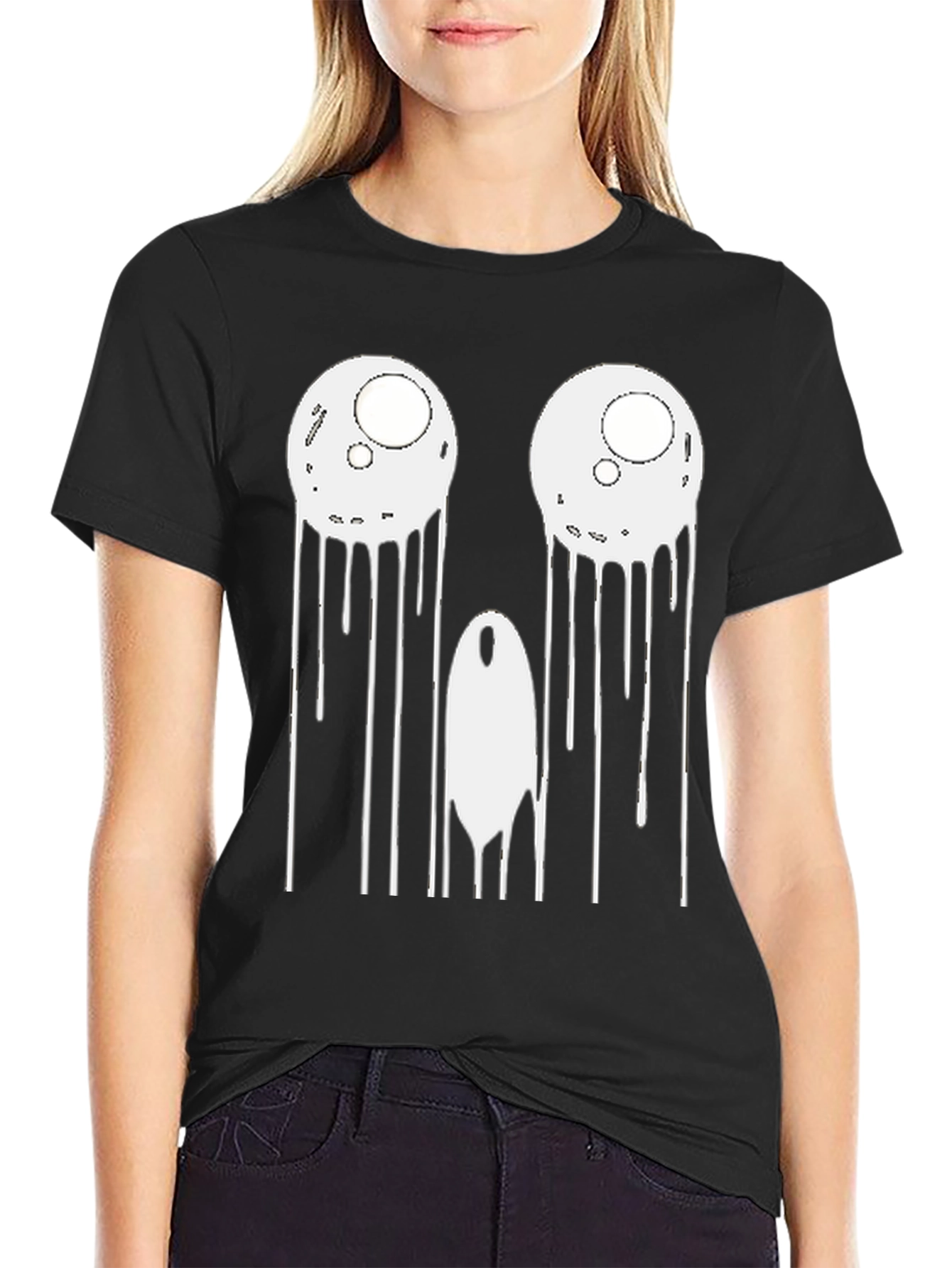 Ghostly Drip T-Shirt - Spooky Graphic Tee