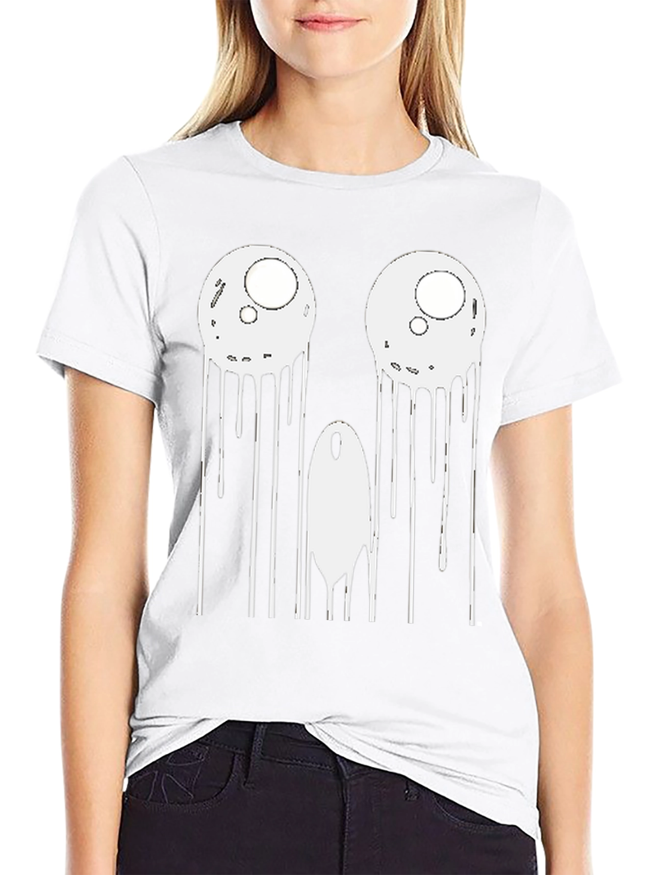 Ghostly Drip T-Shirt - Spooky Graphic Tee