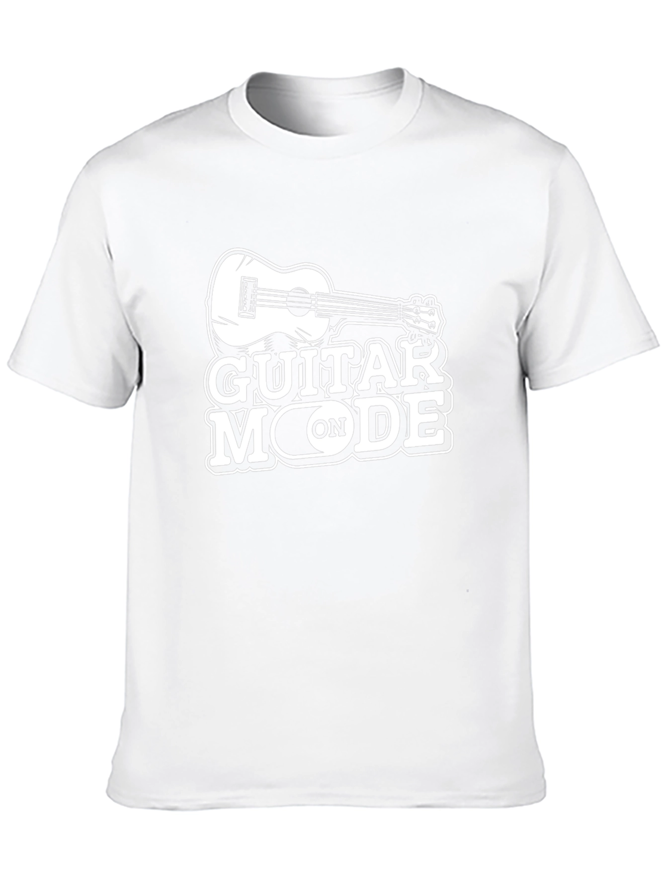 Guitar Mode On Black T-Shirt