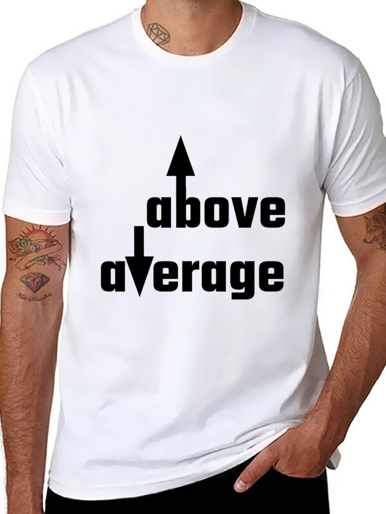 Above Average Graphic Black T-Shirt
