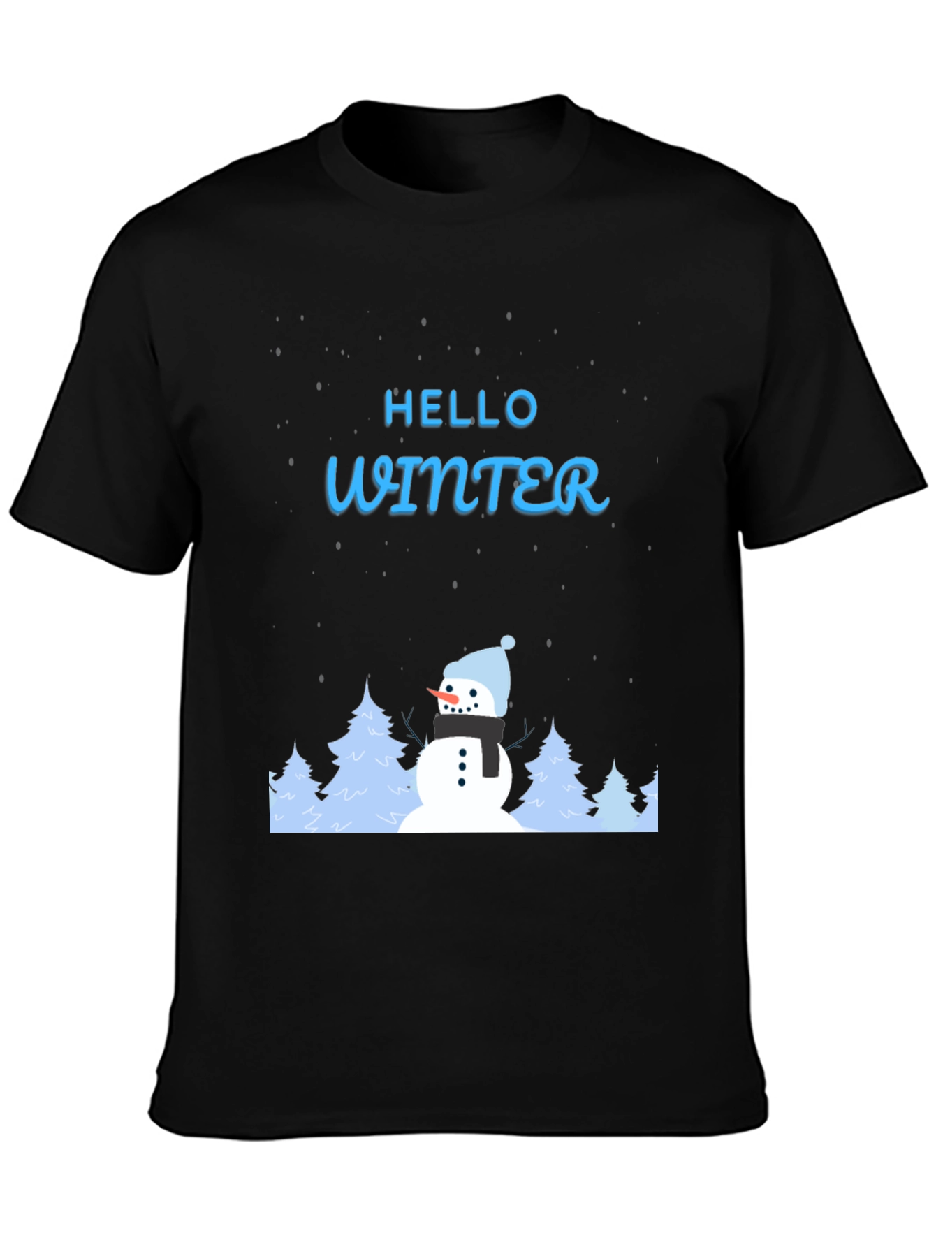 Hello Winter Snowman Graphic Tee
