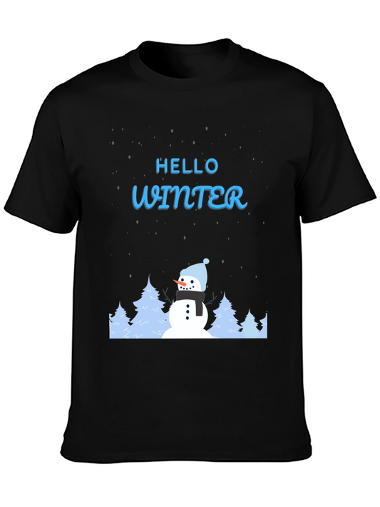 Hello Winter Snowman Graphic Tee