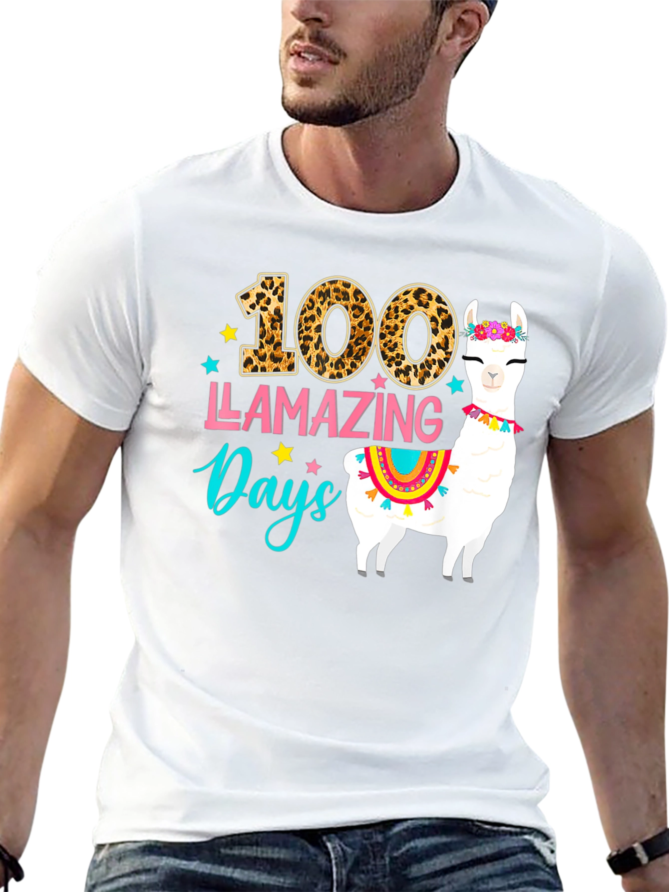 100 Llamazing Days T-Shirt - Fun School Tee