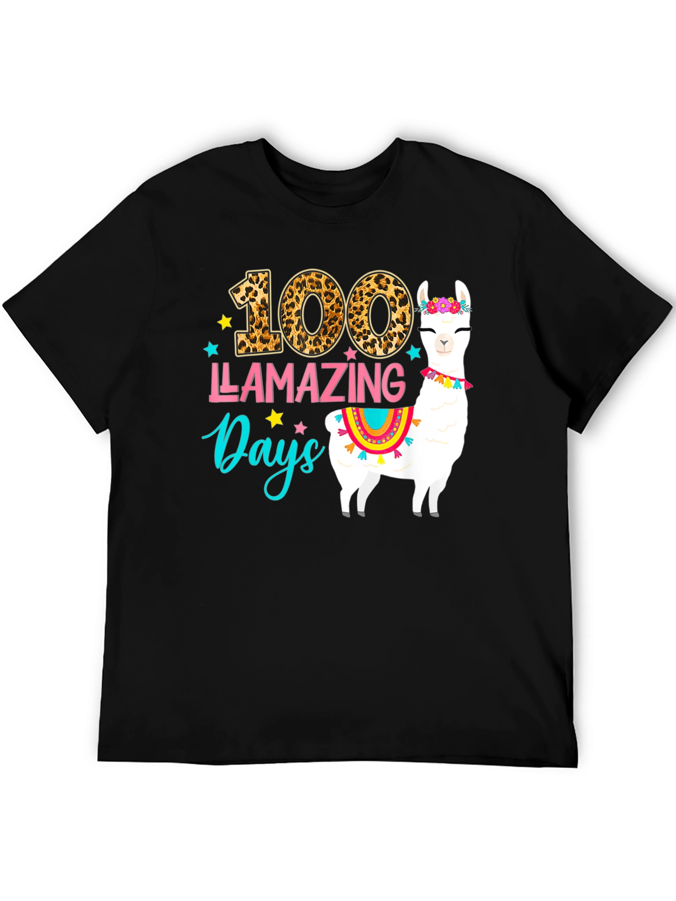 100 Llamazing Days T-Shirt - Fun School Tee