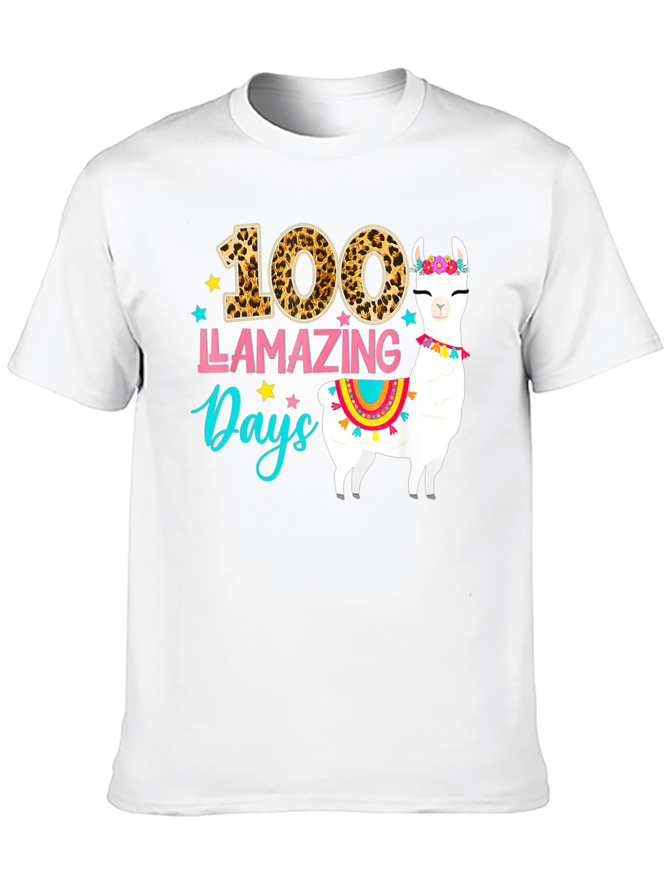 100 Llamazing Days T-Shirt - Fun School Tee