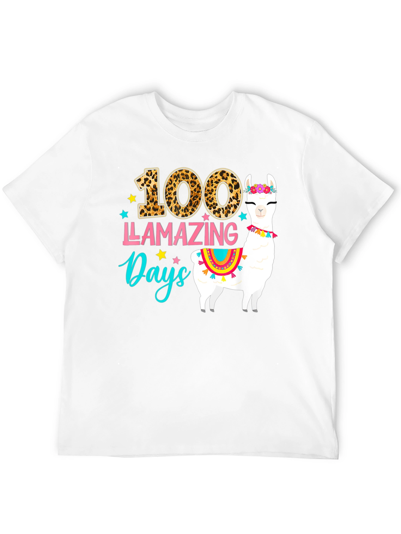100 Llamazing Days T-Shirt - Fun School Tee