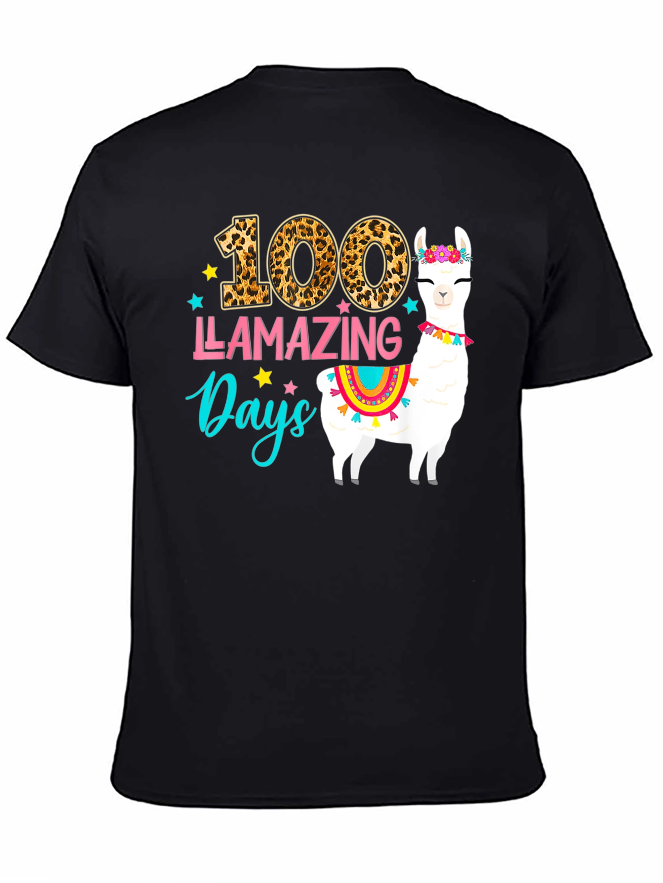 100 Llamazing Days T-Shirt - Fun School Tee