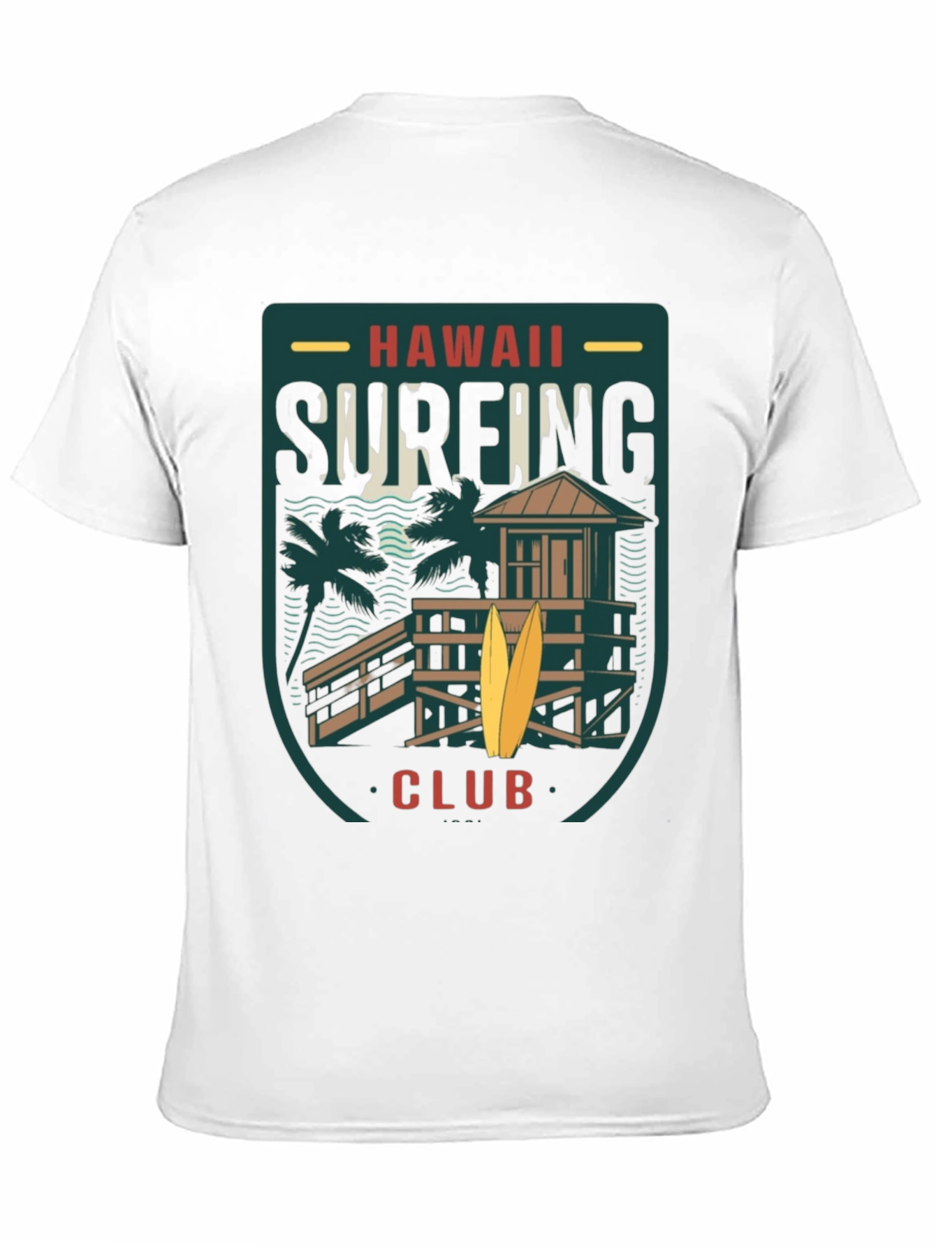 Hawaii Surfing Club Black T-Shirt