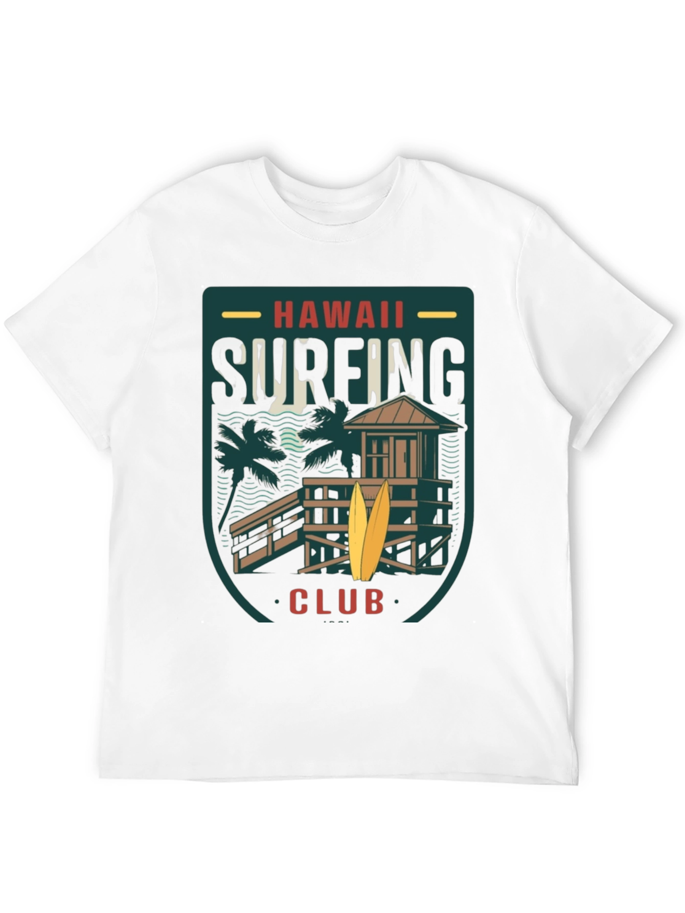 Hawaii Surfing Club Black T-Shirt