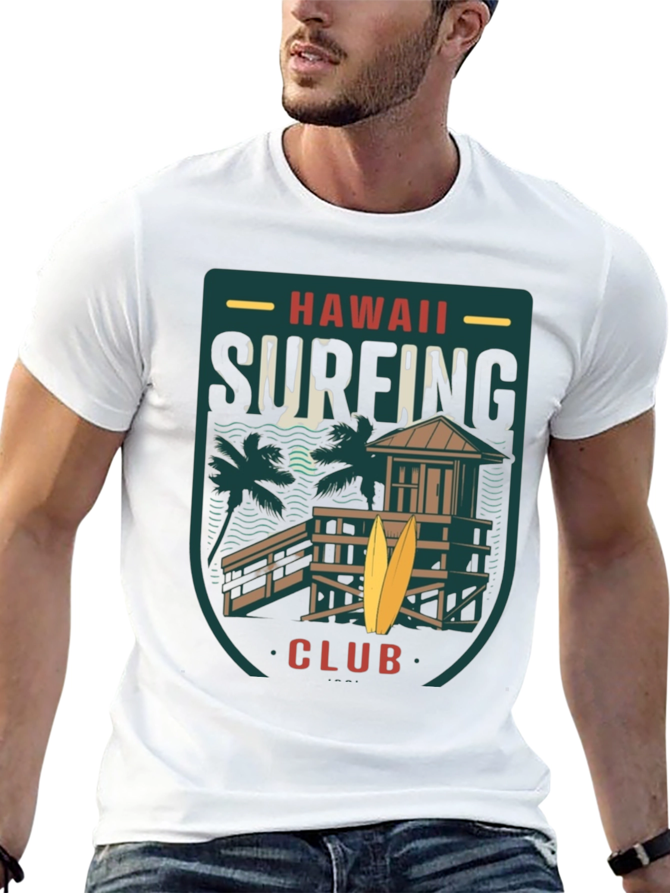 Hawaii Surfing Club Black T-Shirt