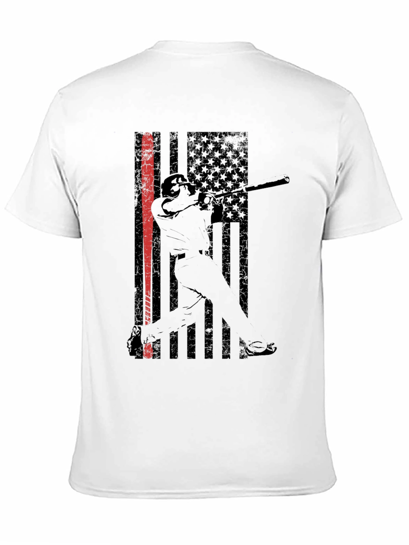 Baseball USA Flag Graphic Tee