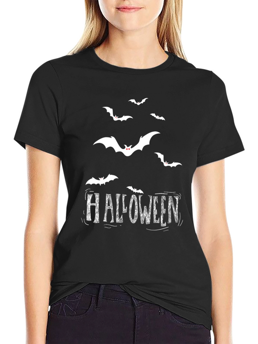 Halloween Bat Graphic T-Shirt