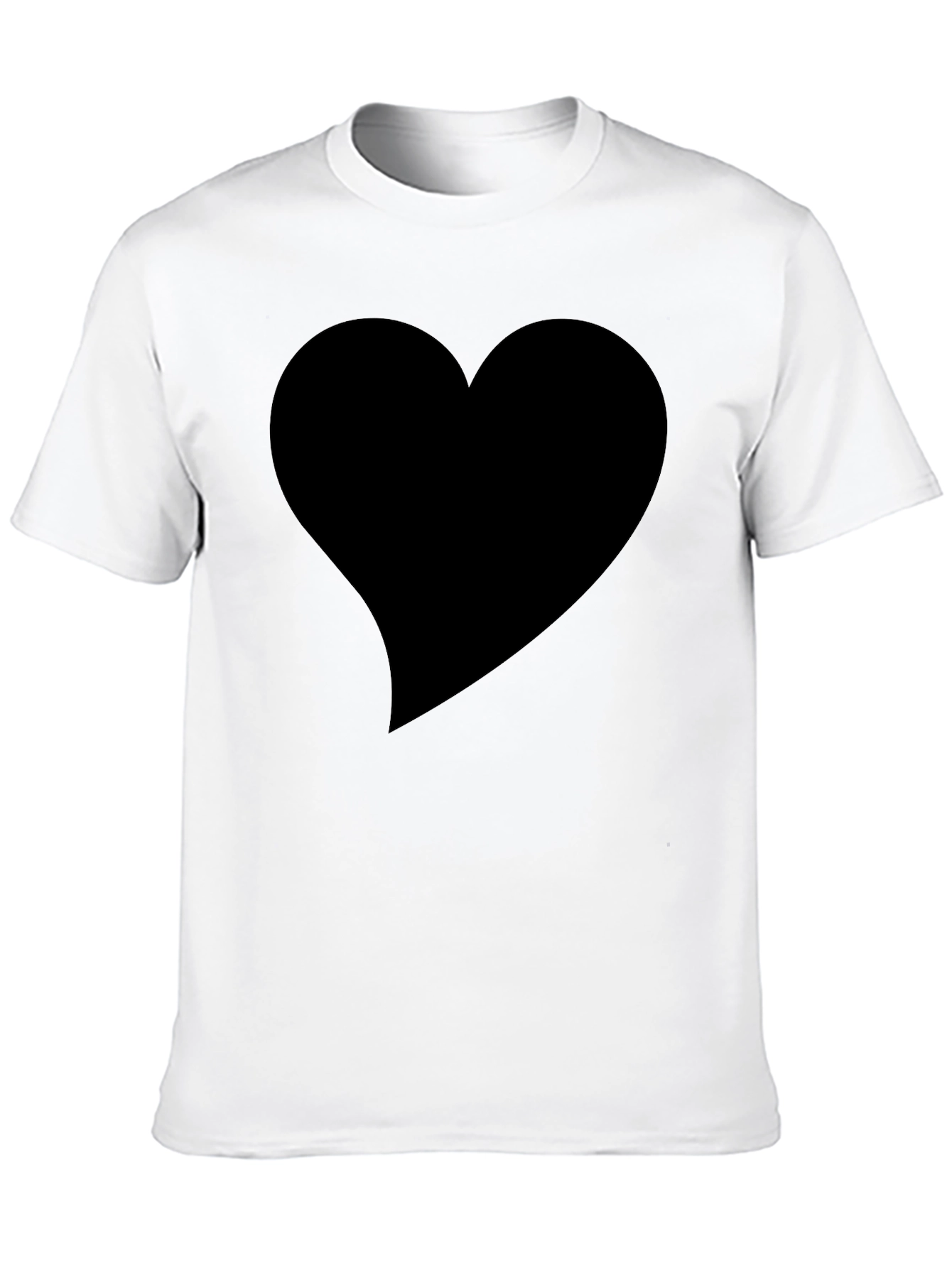 Heart Graphic Black T-Shirt - Soft Cotton Tee